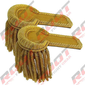 Épaulettes Cérémonielles de Qualité Supérieure 100% Coton avec Broderie à Franges et Pompons pour Uniforme Masculin – Couleur et Taille Personnalisables - Product Image 6