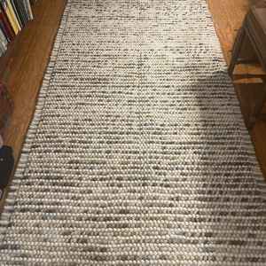 Alfombras de Lana Hechas a Mano con Pelo Cortado, Diseño Geométrico, de Pared a Pared, Aptas para Mascotas, Resistentes a las Manchas, Técnica de Tejido Plano, para el Hogar - Product Image 3