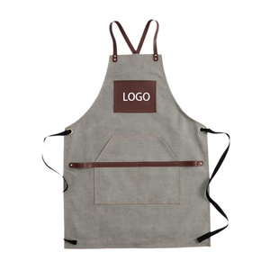 Nouvelles arrivées Tablier professionnel réglable en toile de coton pour hommes et femmes avec logo - Product Image 2