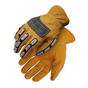 Synthetic Leather Mechanics Glove With <b>Padded</b> Palm With Dexterity and <b>Padded</b> Palm Safety Gloves - Product Image 5