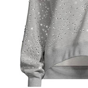 Oferta Especial: Sudaderas de Punto con Pedrería para Mujer, Estilo Urbano, Brillantes, Transpirables, Ecológicas, con Color Personalizado en la Parte Delantera - Product Image 5