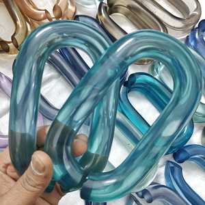 Cadena de Eslabones Gruesos de Resina Mate Multicolor, Piezas de Cadena Cubana Acrílica para Decoración de Paredes, Cadena de Eslabones Disponible en Todos los Colores - Product Image 6