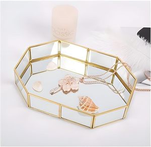 Plateau décoratif écologique de bijoux en métal avec l'idéal floral de conception pour offrir des femmes sur des occasions spéciales de mariages d'anniversaires - Product Image 1