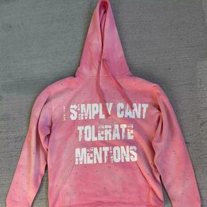 Vêtements de rue sérigraphié hommes à capuche poids lourd sans cordes ourlet brut hommes à capuche Vintage lavage à l'acide strass sweat à capuche unisexe - Product Image 3