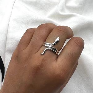 Anillo envolvente liso de Plata de Ley 925, anillo bohemio de plata hecho a mano, regalo de joyería Unisex para Navidad - Product Image 2