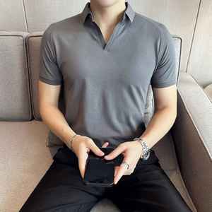 เสื้อเชิ้ตผู้ชายไซส์ใหญ่ ผ้าโพลีเอสเตอร์/คอตตอนเจอร์ซีย์ แบบเรียบ สไตล์โกธิค เป็นมิตรกับสิ่งแวดล้อม สวมใส่สบาย แห้งเร็ว ดีไซน์สั่งทำได้ - Product Image 2
