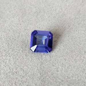 Piedra de tanzanita Natural de calidad fina de 7mm, corte Asscher, piedras preciosas calibradas sueltas sin calentar para ajuste de fabricación de joyas en venta al por mayor - Product Image 4