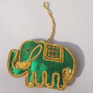 Décorations de Noël en zari vert de style moderne, de haute qualité, vente en gros, prix bas, fournitures de vacances de Noël - Product Image 1