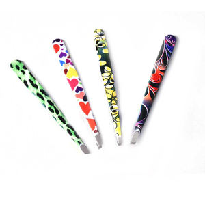 Ensemble d'extensions de cils et de pinces à sourcils en fibre de plasma noir Logo de volume russe Outil de cils en acier inoxydable - Product Image 6