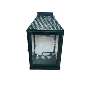 Linterna de vela de metal y vidrio duradera moderna para decoración del hogar y fiestas de Navidad - Product Image 5