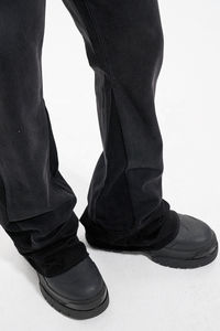 Custom Drop Ship Stock Street Wear Stock <b>Men</b> <b>High</b> <b>Waist</b> Stacked Flare <b>Jeans</b> Pants - Product Image 3