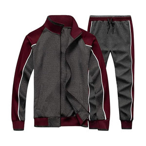 Ensemble de sports d'hiver décontractés pour hommes Vêtements de sport imprimés Survêtement chaud à fermeture éclair pour l'entraînement, le fitness et le confort au quotidien - Product Image 5