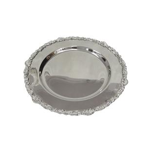 Plat décoratif de table en métal finition nickel, pour servir les aliments, utilisation en hôtel, cuisine, restauration, appareils électroménagers, assiette de restaurant - Product Image 6