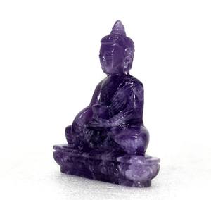 Estatua de Buda Ganesha Tallada a Mano en Amatista, Figura Religiosa, Piedra de Cristal Curativa - Product Image 6
