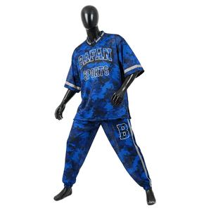 Conjunto de Pantalones Deportivos de Malla de Poliéster Transpirable para Hombre, 180 GSM, Azul, Negro, Camuflaje, Panel Lateral Sublimado, Logotipo Personalizado, 2 Piezas - Product Image 1