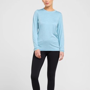 Camiseta informal para mujer, camisetas de manga larga con cuello de pico, ropa cómoda de invierno y verano para mujer, precio razonable OEM - Product Image 4