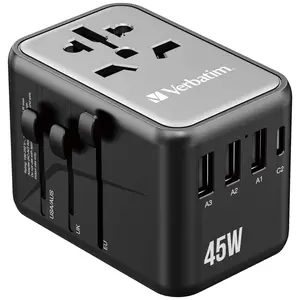 Adaptador de viaje universal Verbatim 32123 5 puertos 45W ()