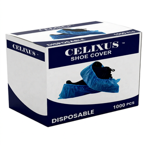 Celixus Customized 250 Disposable <b>Shoe</b> <b>Covers</b> Blue PE Protectors 1000 Pieces Boxed for Cleanroom Workshop Entry Use - Product Image 1