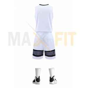 Color blanco 2025 Diseño elegante Precio al por mayor Uniforme de baloncesto Su propio diseño Uniforme de baloncesto más exigente para hombres - Product Image 3