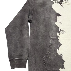 เสื้อมีฮู้ดแบบสวมหัวฟอกสีขนาดใหญ่สำหรับผู้ชาย | เสื้อฮู้ดผู้ชายสีขาวดำแบบสั่งทำ | เสื้อสเวตเชิ้ตสตรีทคุณภาพเยี่ยม - Product Image 3