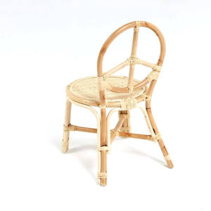 Silla pequeña de ratán natural para niños, sillas con señal de paz, muebles para habitación de niños, dormitorio, habitaciones de estudio, decoración para bebés - Product Image 1