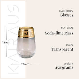 Juego de 2 Vasos Transparentes de Diseño Clásico, Libres de Plomo, Duraderos, para Servir Bebidas, Regalo - Product Image 3