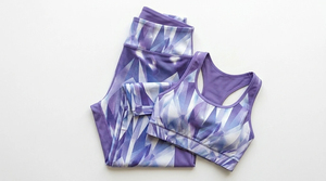 Ensemble de yoga 2 pièces pour femme, grande taille, avec logo frontal, respirant, taille élastique, léger, en polyester et élasthanne - Product Image 4