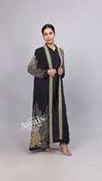 Abaya Dubaï Farasah Jalabiya Longue Kaftan Musulmane Vêtement Islamique Robe Arabe Polyester Grande Taille Légère pour Mariage Longueur Ras du Sol