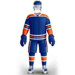 Tenue de hockey sur glace pour adultes, vente chaude, 100% polyester, couleur et taille personnalisées, faible MOQ, ensembles pour l'équipe, édition joueur - Product Image 1