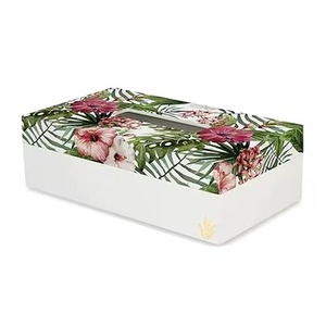 Grand porte-serviettes et boîte à mouchoirs en métal poli et cuivre élégant Design rectangulaire simple Métal durable de haute qualité - Product Image 1