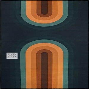 Alfombra de lana con mechones a mano de estilo portugués de lujo azul marino alfombra de puerta inspirada en Anime de alta calidad para el suelo del comedor del Hogar Moderno - Product Image 1