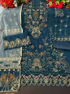 Shalwar Kameez de Alta Calidad con Nuevo Diseño Elegante para Mujeres Indias y Pakistaníes, en Algodón y Seda Pakistaní, Lavable, para Todas las Temporadas, Colores Personalizables - Product Image 5