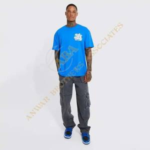 Camiseta de punto de algodón 100% al por mayor de fábrica con logotipo personalizable de diamantes de imitación manga corta suelta - Product Image 3