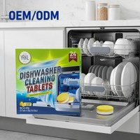 Tablette de nettoyage effervescente solide personnalisée, puissante et écologique, pour la vaisselle, avec 30-50% d'ingrédients actifs