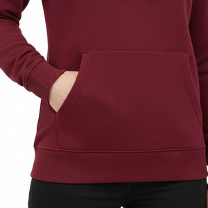 Sudadera con Capucha Premium Color Borgoña para Mujer, Estilo Urbano, de Alta Calidad, en Algodón y Felpa, Talla Grande, Tendencia 2026 - Product Image 5