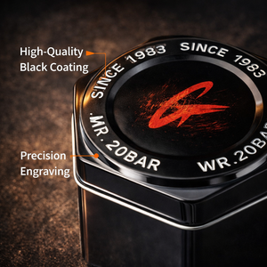 Boîte à montres de luxe en acier inoxydable noir, boîte à montres en métal pour bébé, avec logo OEM, vente en gros - Product Image 4