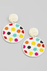 Pendientes de cuentas bordados hechos a mano para mujer - Product Image 4