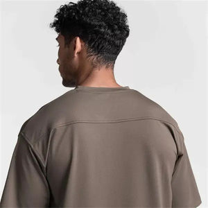 T-shirt décontracté à manches courtes en coton et fibre de bambou pour homme Meilleur prix Couleur unie Respirant Séchage rapide Coupe régulière Pakistan - Product Image 3