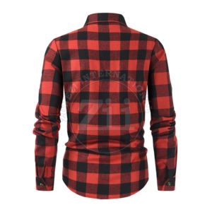 Usine directe flanelle à carreaux % coton respirant à manches longues surdimensionné Plus chemises nom de l'équipe de course personnalisé décontracté hommes - Product Image 3