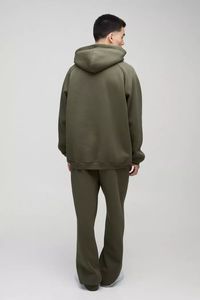 Chándales con capucha de lavado en aerosol de gran tamaño para hombres personalizados a la moda, chándal informal transpirable de calidad superior - Product Image 2