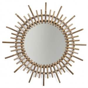 Moderno Arte Creativo fotografía decorativa pared decoración cuadrado moderno ratán tejido vanidad maquillaje espejo hecho a mano - Product Image 1