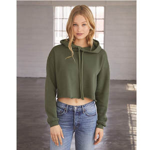 贝拉 + 帆布短款羊毛运动衫舒适时尚字母印花女式宽松短款羊毛连帽衫完美融合 - Product Image 3