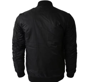 Esprit Chaqueta de Piloto Unisex de Alta Calidad Transpirable Satén Acolchado Bomber Estilo Único Impermeable Cremallera Diseño OEM-Negro - Product Image 6