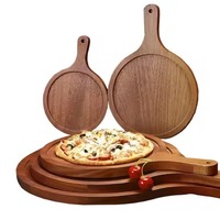Juego de espátulas para pizza de madera plegables hechas a mano, ecológicas y reutilizables, de alta demanda, con nuevo diseño de bandeja de madera y material de acero para hornear.