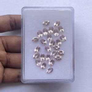 6mm 8mm 10mm Natural Rosa melocotón <span class=keywords><strong>morganita</strong></span> facetado corte ovalado piedras preciosas sueltas venta al por mayor piedras semipreciosas para hacer joyas finas - Product Image 2