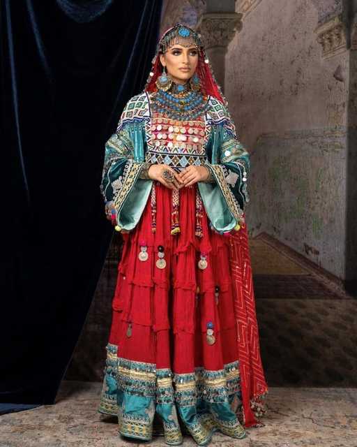 knee length dresses for ladies 107 Afghan Dress main image 1