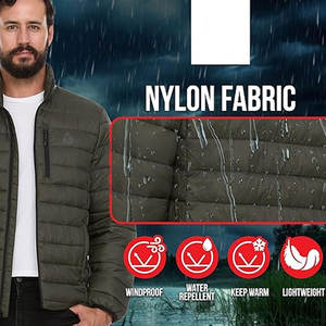 Chaqueta acolchada para hombre, abrigo de invierno cálido, ligero y elegante, Abrigo acolchado aislado con viento - Product Image 6