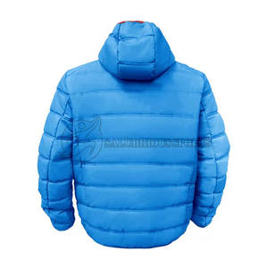 Vestes bomber matelassées en nylon personnalisées en gros, logo personnalisé, chaudes, rembourrées, softshell, à capuche, en coton, coupe-vent, vêtements pour hommes - Product Image 2