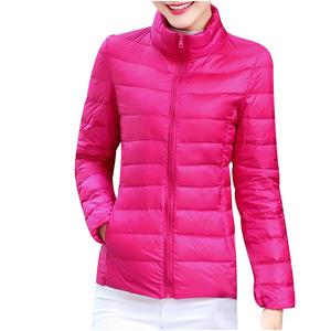 Winter Cropped Puffer <b>Jacket</b> For <b>Women</b> Custom Shiny Ladies Streetwear <b>Lightweight</b> Hooded Casual Down Puffer Coats - Product Image 2