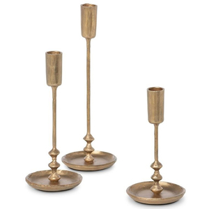 Support de pilier de bougeoir de finition dorée en métal de Style nordique pour la décoration de maison de mariage - Product Image 3